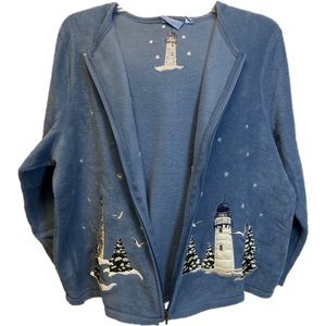 Croft & Barrow Women Holiday Sweater Blue Size 2X